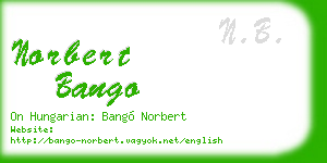 norbert bango business card