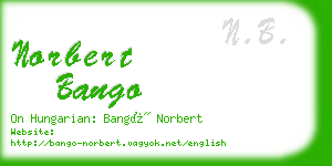 norbert bango business card